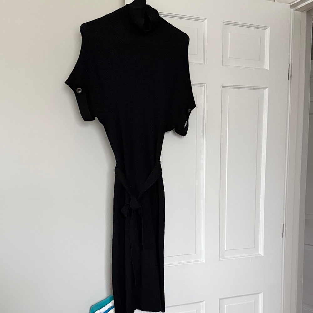 Ashley Stewart Chic Black Long Sleeve Dress
